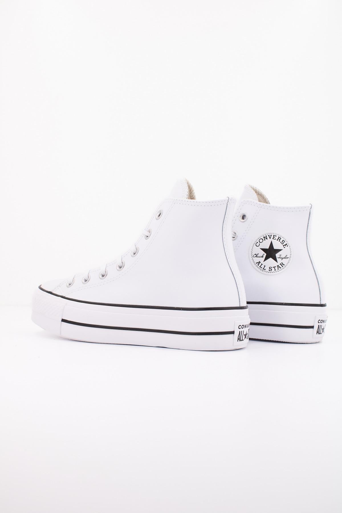 CONVERSE CHUCK TAYLOR ALL STAR PLATFORM LEATHER en color BLANCO (3)
