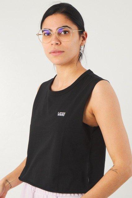 VANS JUNIOR V MUSCLE T-SHIRT en color NEGRO (1)