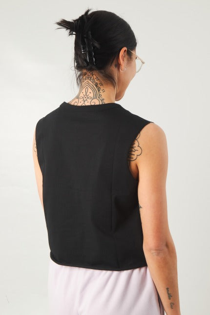 VANS JUNIOR V MUSCLE T-SHIRT en color NEGRO (1)