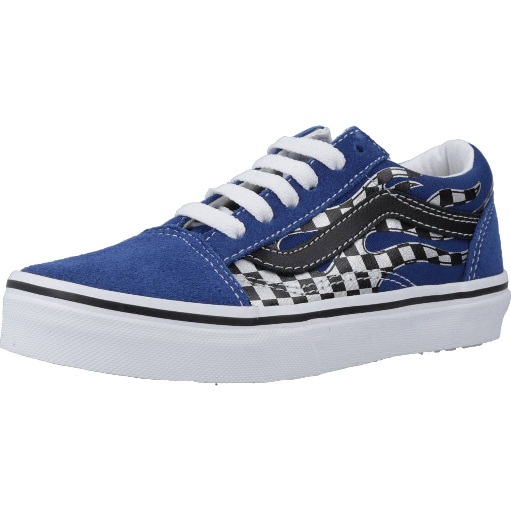 VANS OLD SKOOL REFLECT CHECK FLAME en color AZUL (1)