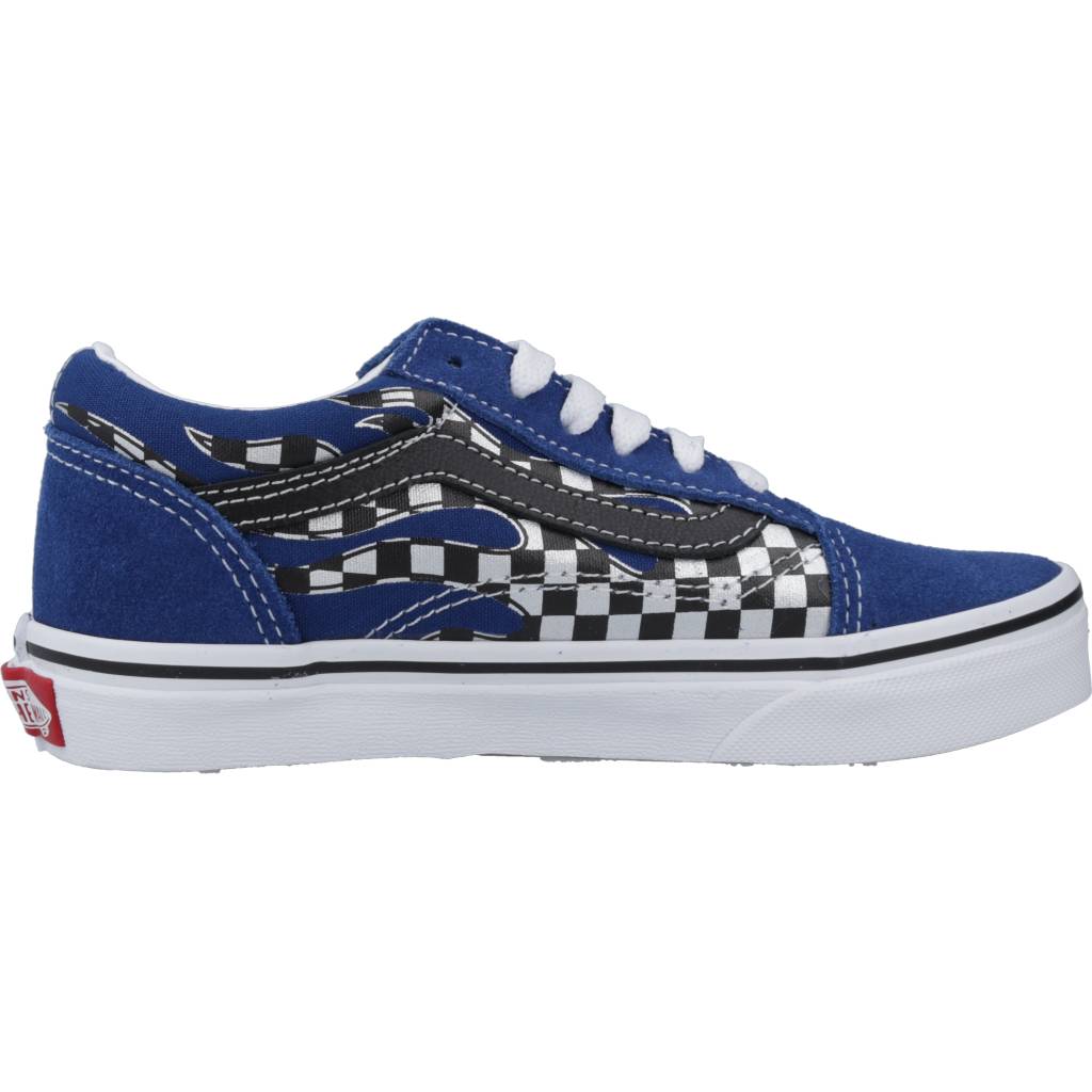 VANS OLD SKOOL REFLECT CHECK FLAME en color AZUL (4)