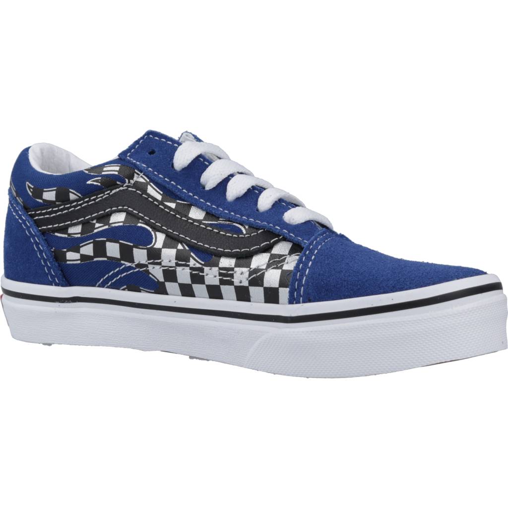 VANS OLD SKOOL REFLECT CHECK FLAME en color AZUL (5)