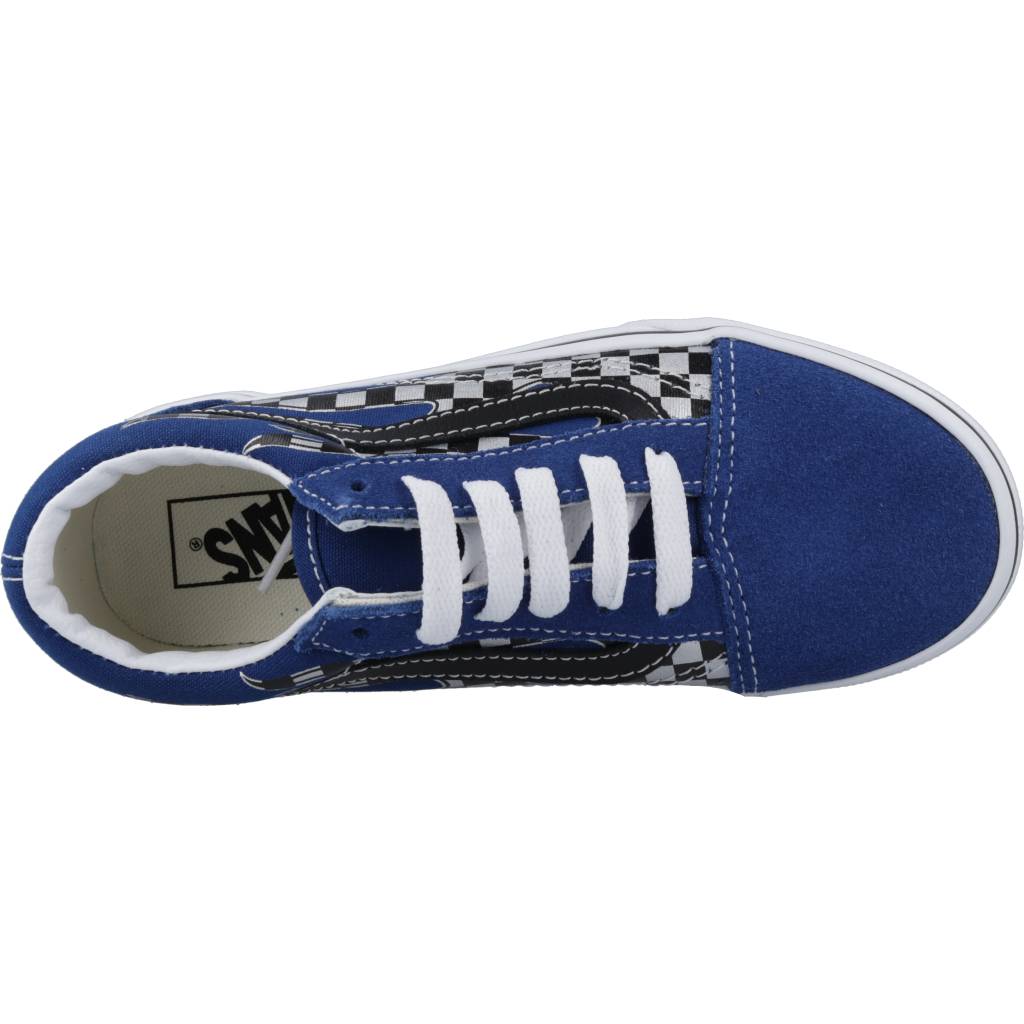 VANS OLD SKOOL REFLECT CHECK FLAME en color AZUL (7)