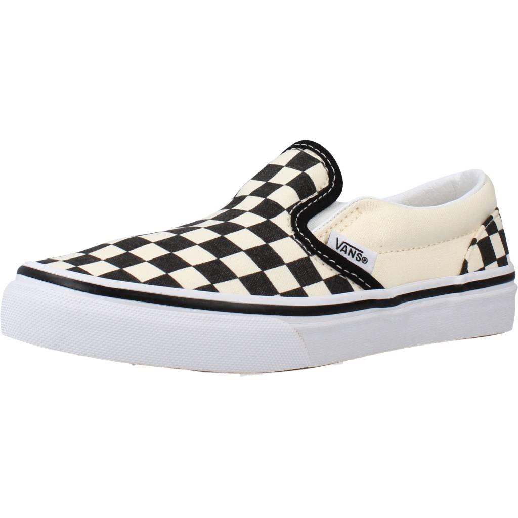VANS CLASSIC SLIP-ON CHECKERBOARD en color BLANCO (1)