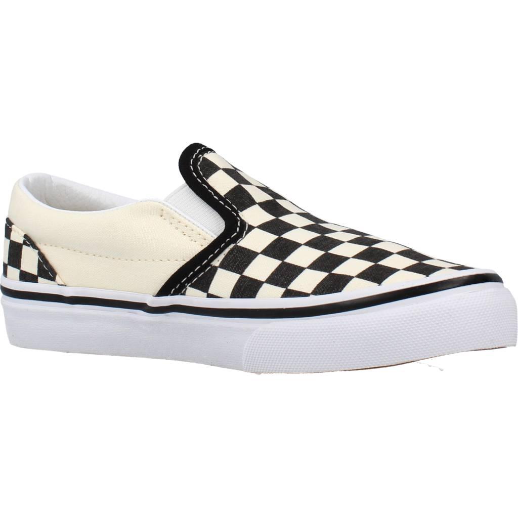 VANS CLASSIC SLIP-ON CHECKERBOARD en color BLANCO (5)