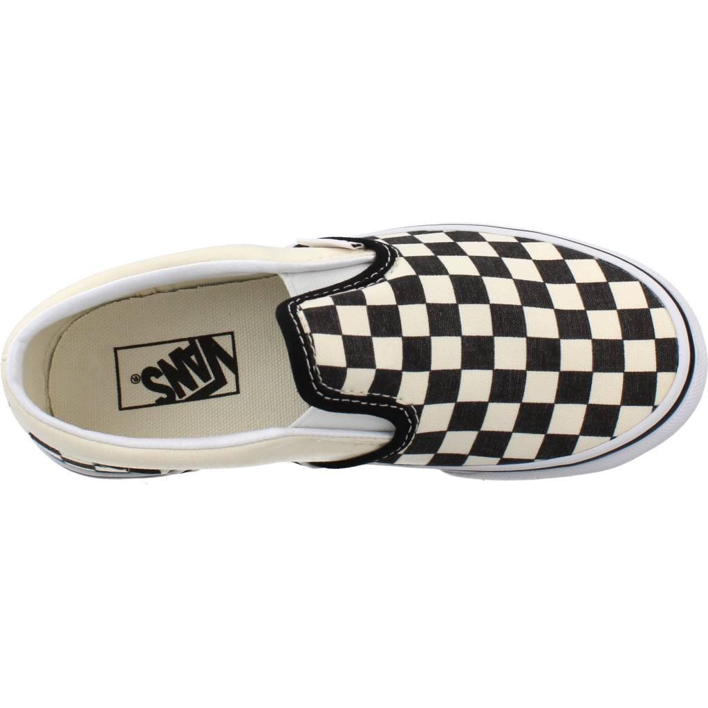 VANS CLASSIC SLIP-ON CHECKERBOARD en color BLANCO (7)