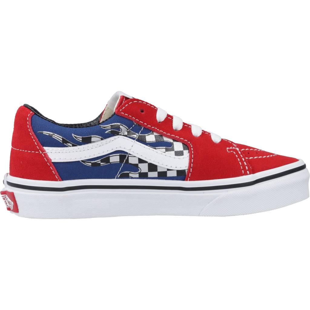 VANS SK-LOW REFLECT CHECK en color ROJO (4)