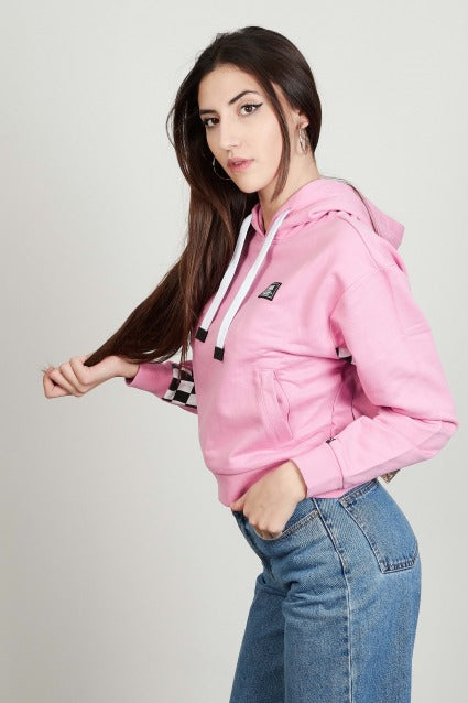 VANS BOOM BOOM CHECK IT HOODIE en color ROSA (1)