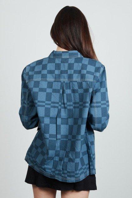 VANS DRILL II CHORE PRINT JACKET en color AZUL (4)