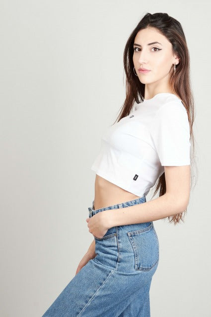 VANS FLYING V CROP CREW en color BLANCO (1)