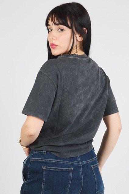 VANS JUNIOR V WASH KNOT TEE en color GRIS (4)
