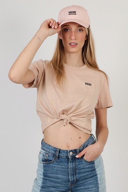 VANS JUNIOR V WASH KNOT TEE en color BEIS (3)