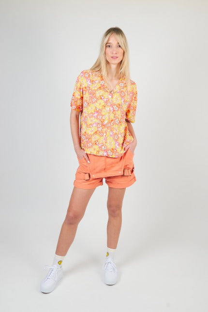 VANS RESORT FLORAL SS WOVEN en color NARANJA (3)