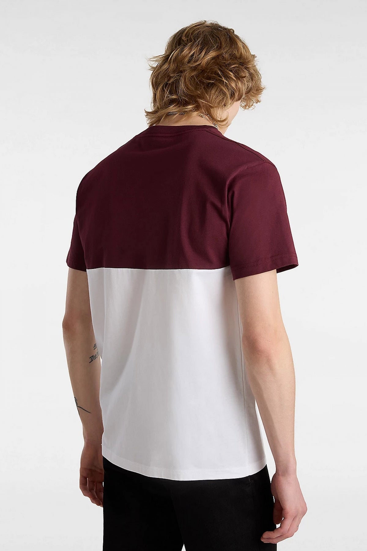 VANS COLORBLOCK TEE en color BURDEOS (3)