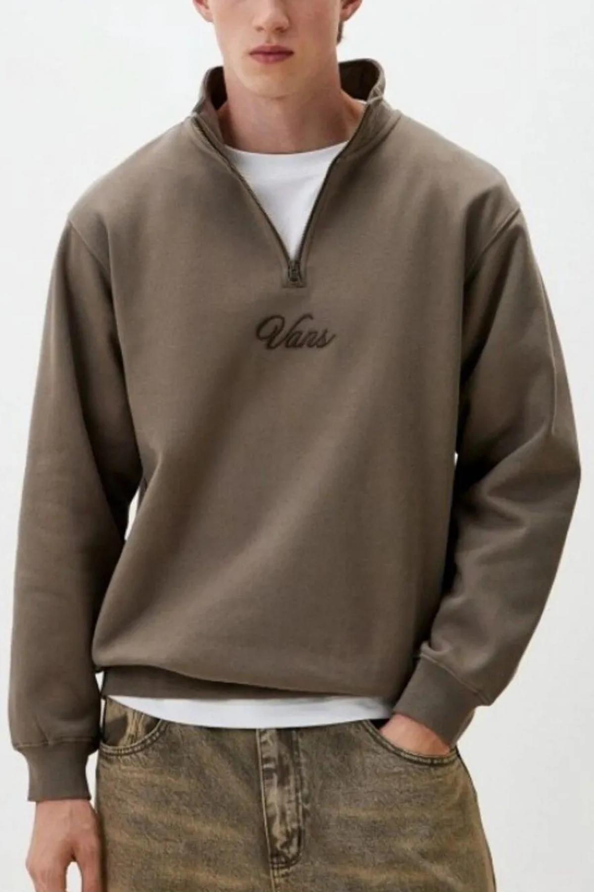 VANS SCRIPTED LOOSE FLEECE en color MARRON (1)