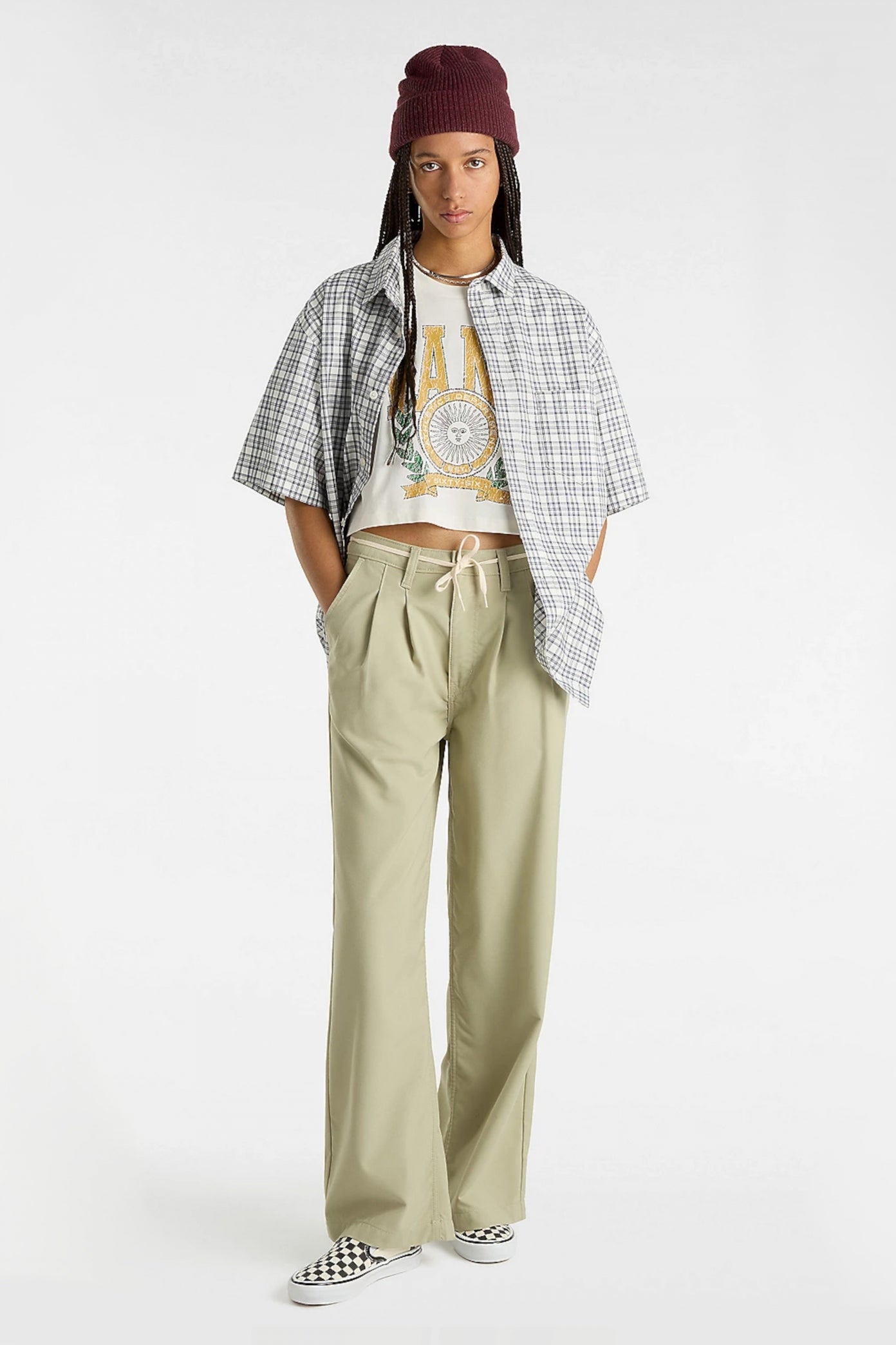 VANS FIRST TEAM RELAX CROP en color BLANCO (4)