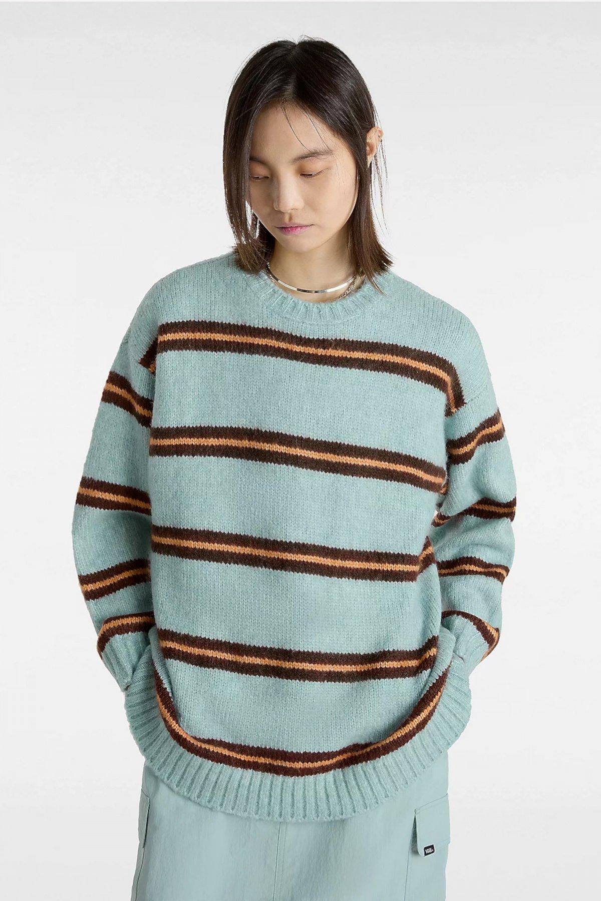 VANS SUZIE STRIPE CREW en color VERDE (1)