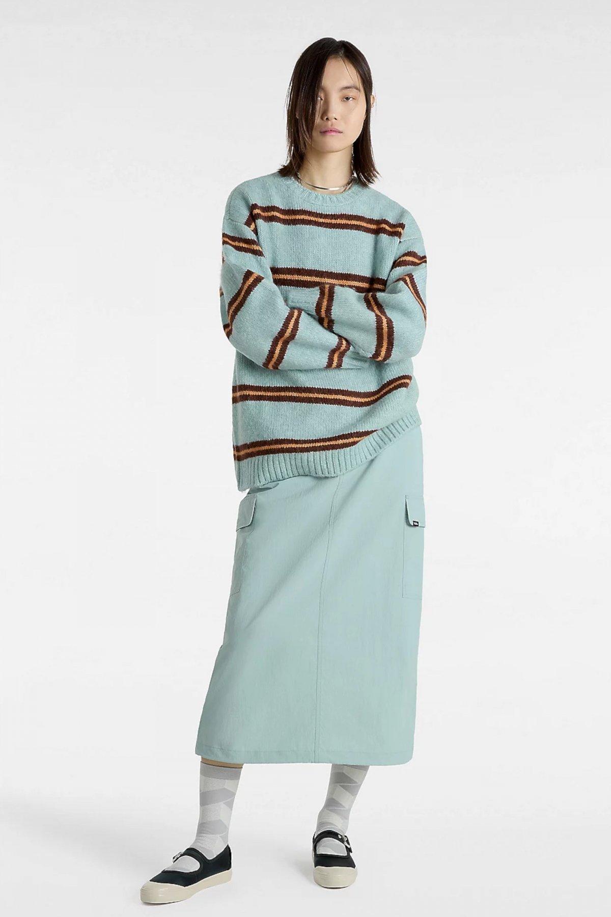 VANS SUZIE STRIPE CREW en color VERDE (5)