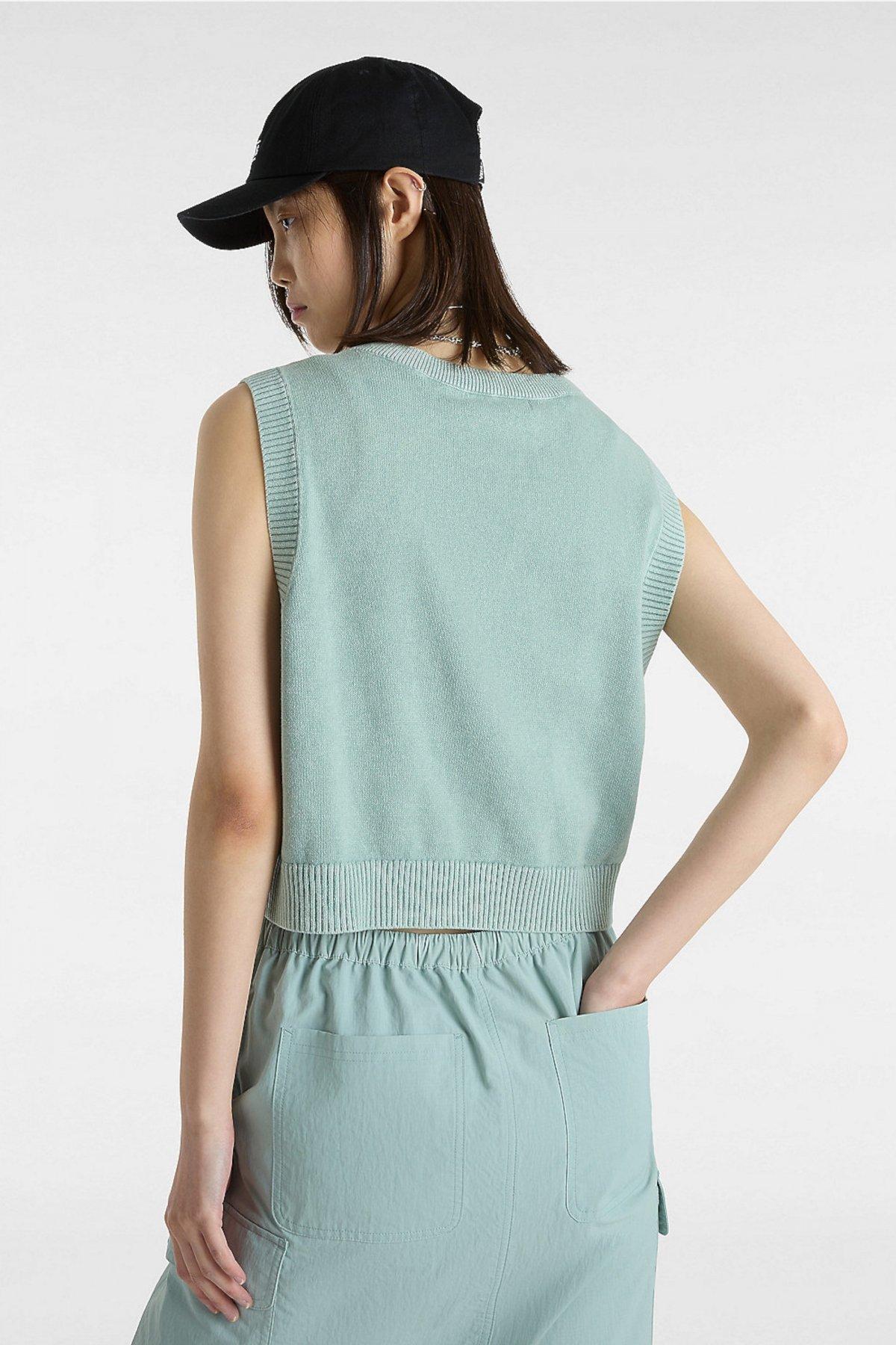 VANS SYD SWEATER VEST en color VERDE (3)