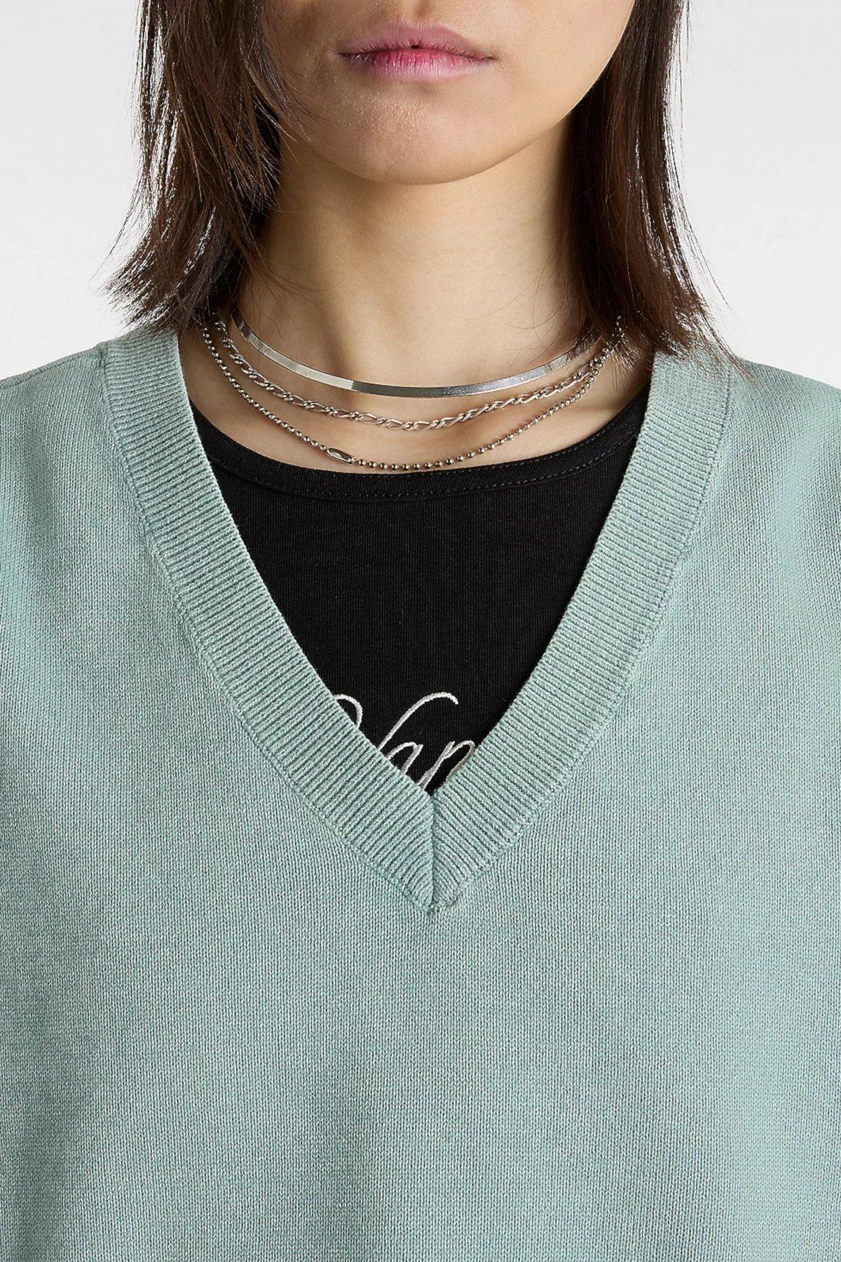 VANS SYD SWEATER VEST en color VERDE (4)
