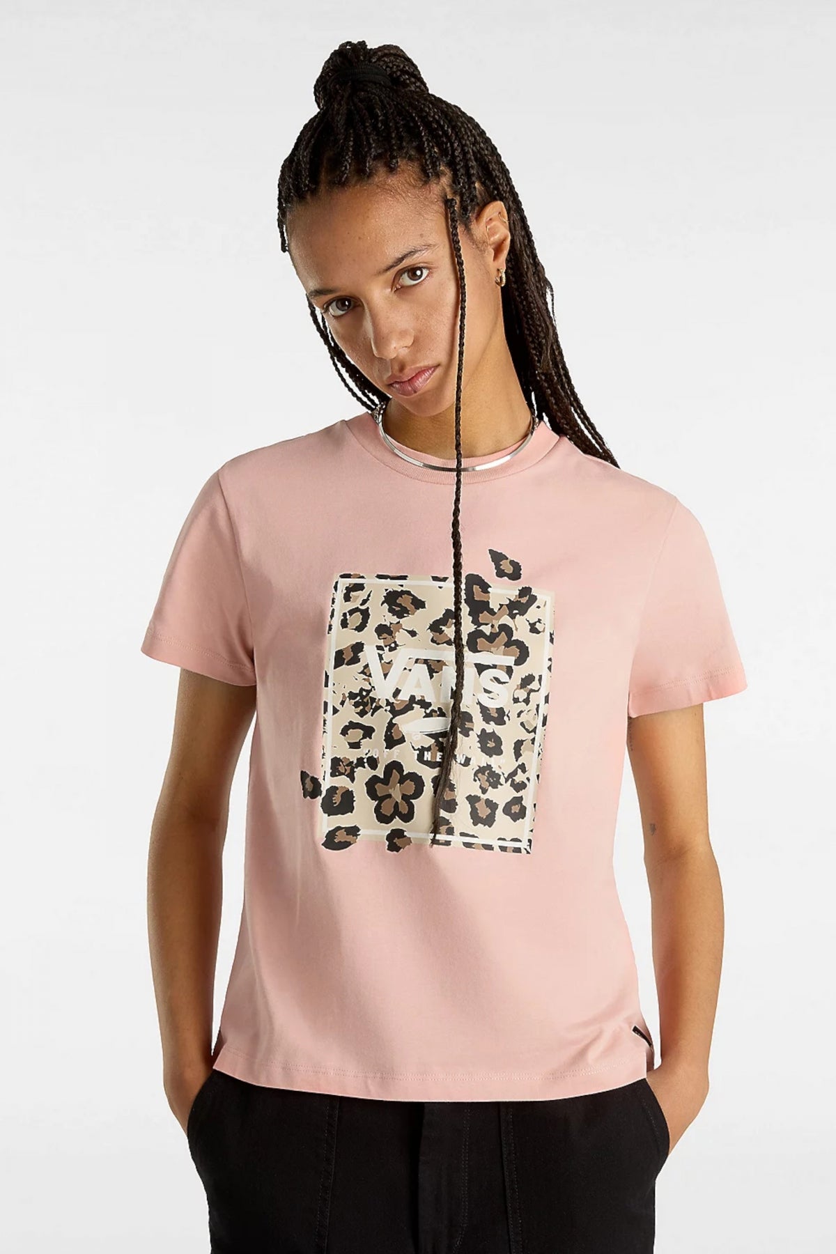 VANS ANIMALIER BOXED CREW S en color ROSA (1)
