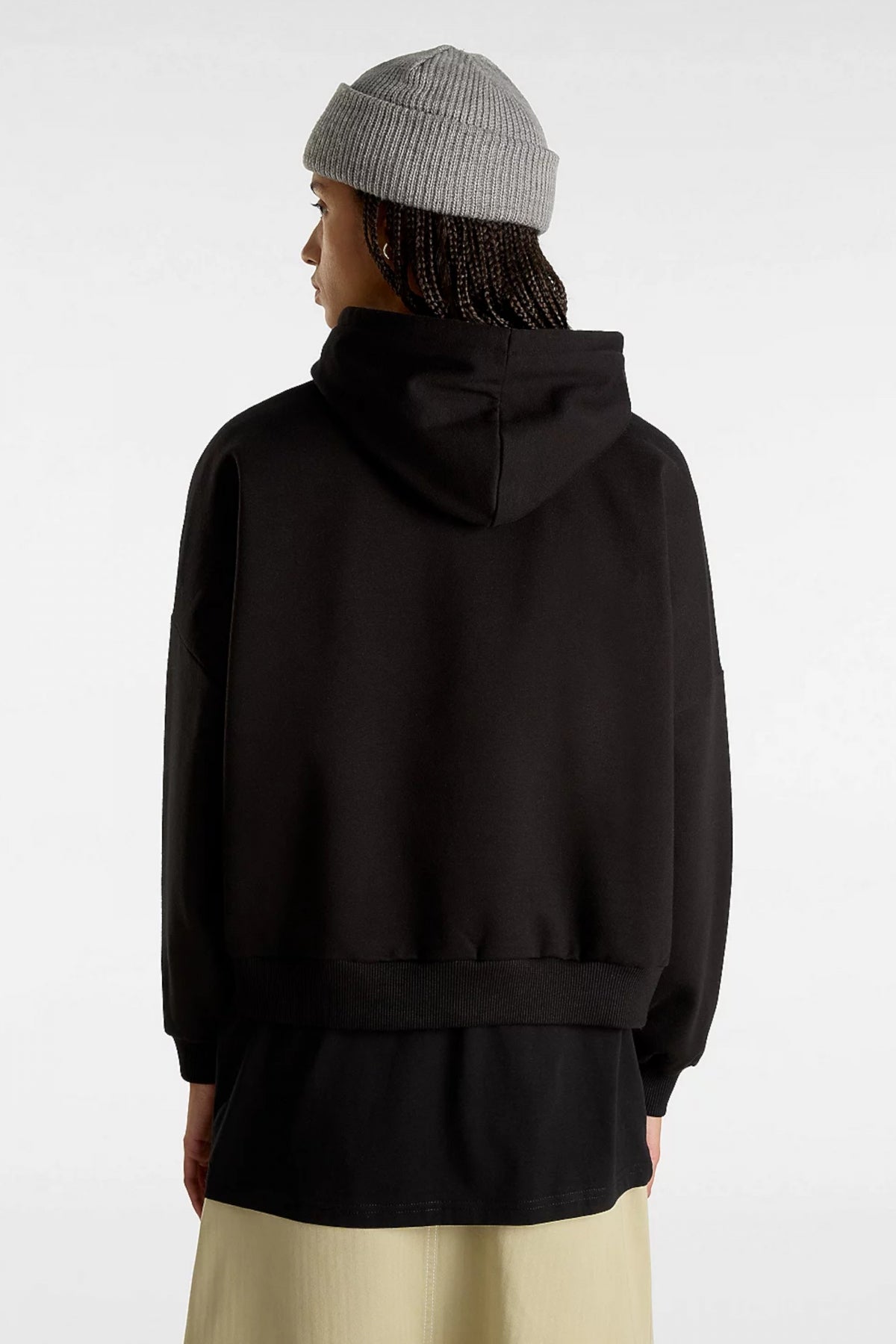 VANS ANIMALIER LOOSE HOODIE en color NEGRO (3)
