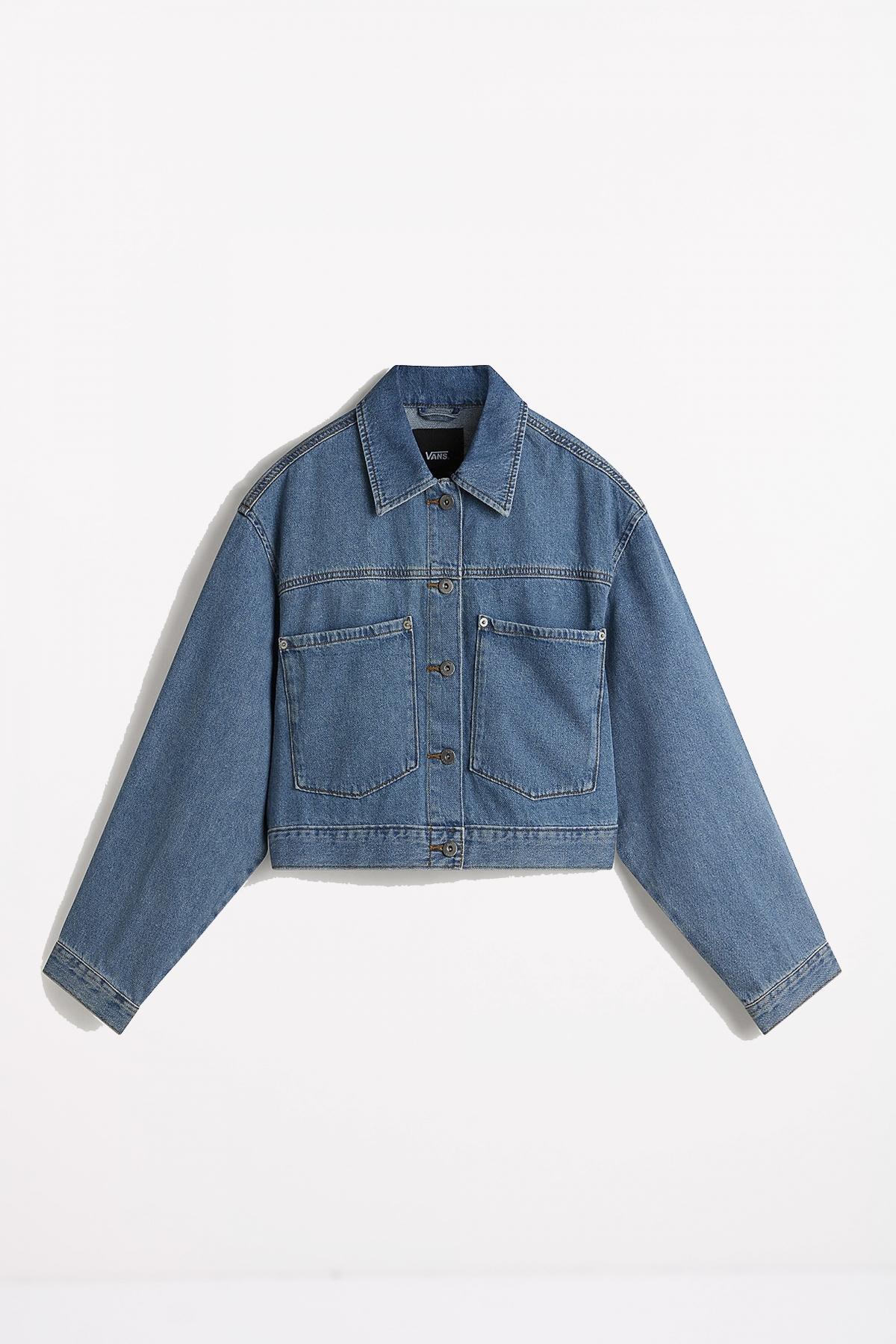VANS RAYNES DENIM CROP JACK en color AZUL (2)