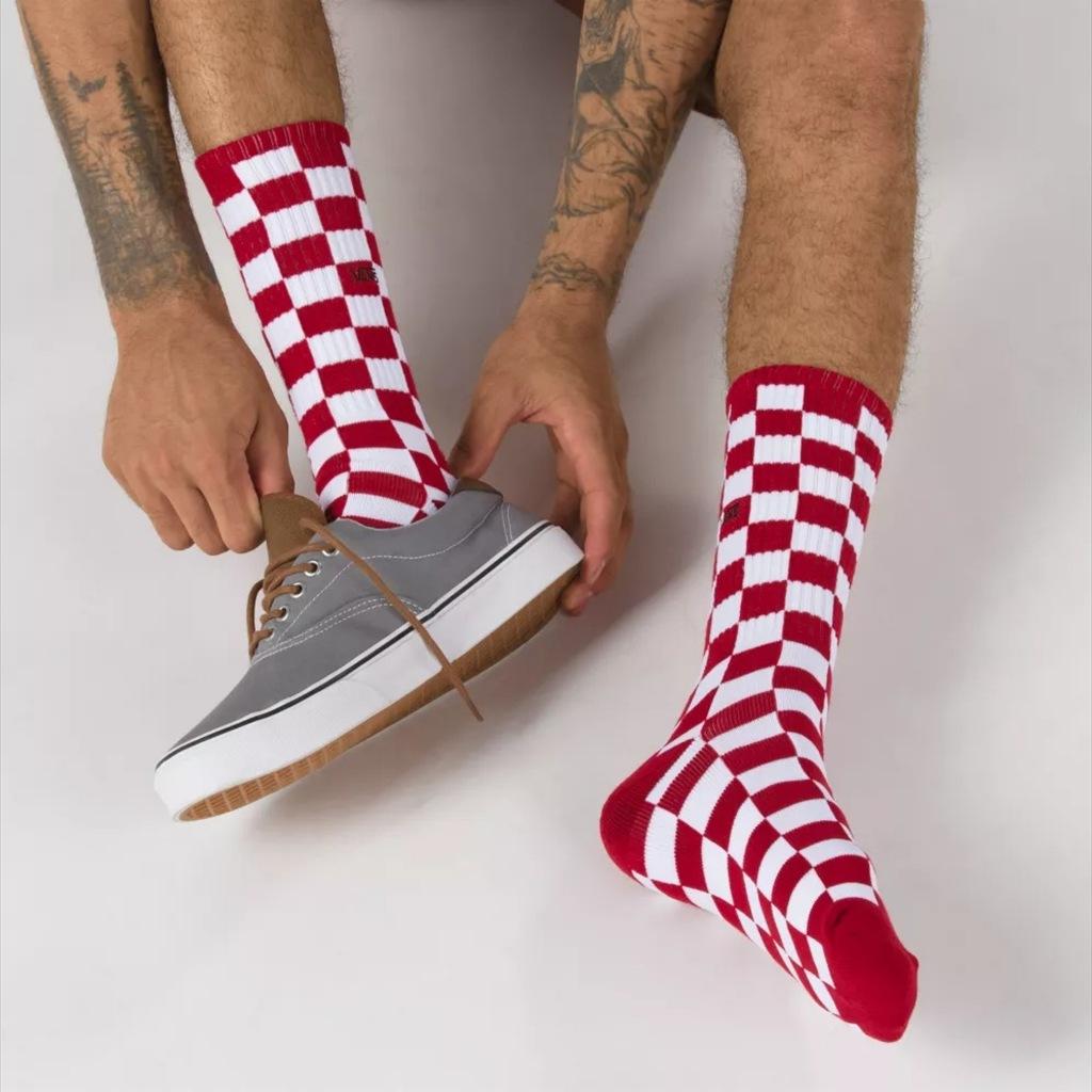 VANS CHECKERBOARD CREW I en color ROJO (4)
