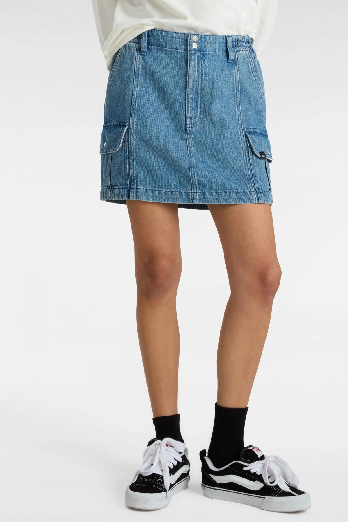 VANS SIDEWALK DENIM SKIRT en color AZUL (1)