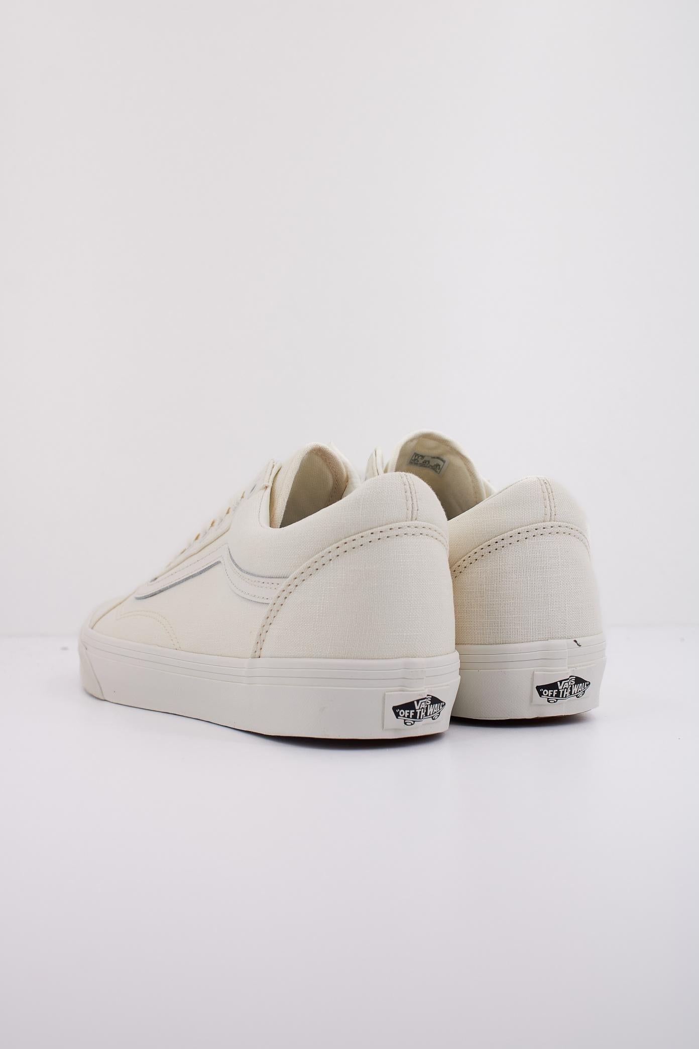 VANS OLD SKOOL LINEN en color BLANCO (4)