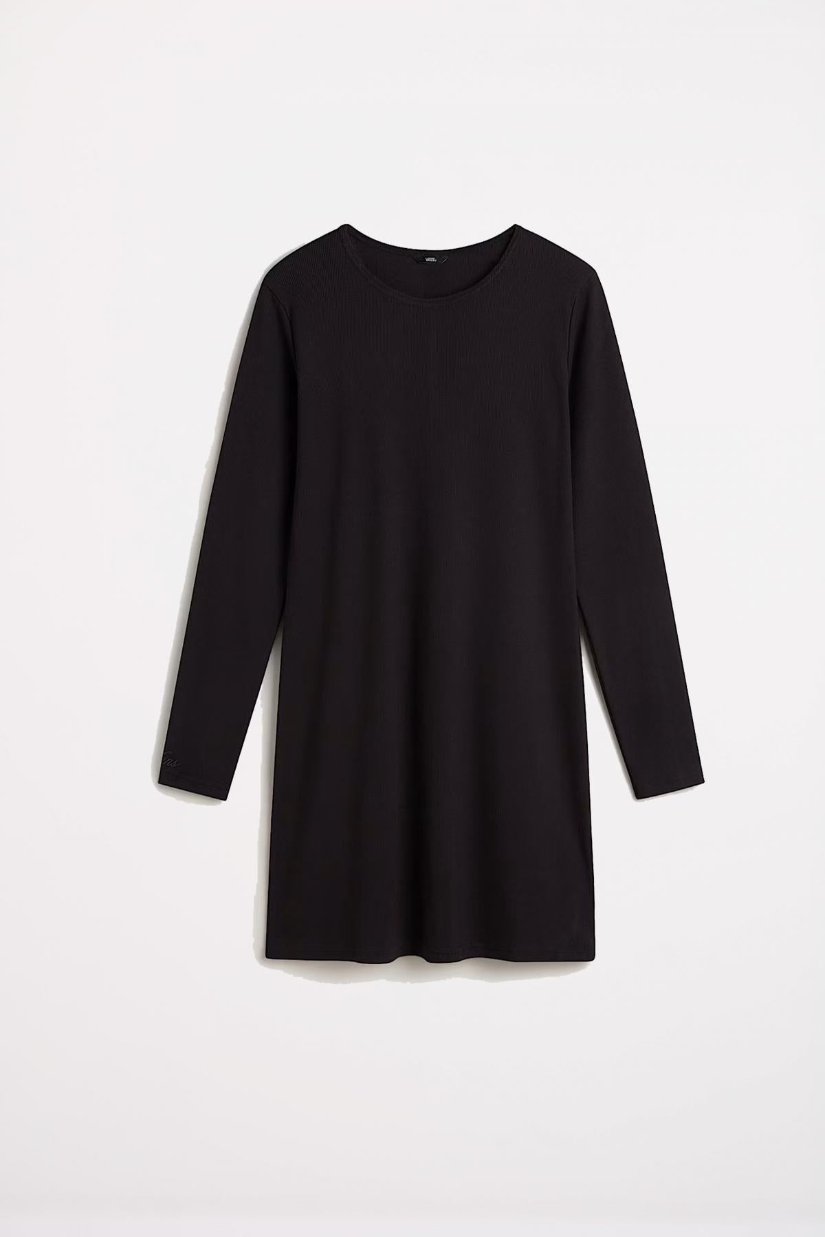 VANS DREW RIB LS DRESS en color NEGRO (2)