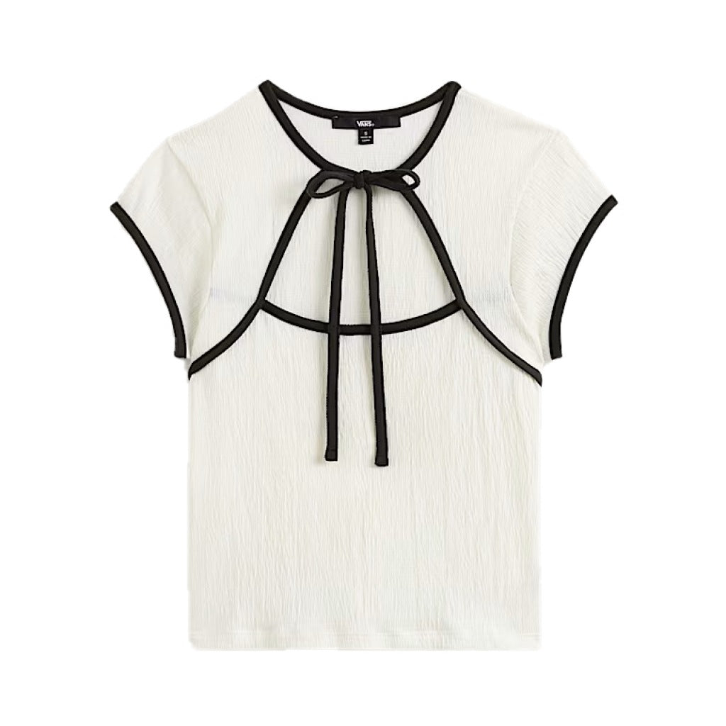 VANS KARI TIE NECK TOP CLAS en color BLANCO (3)