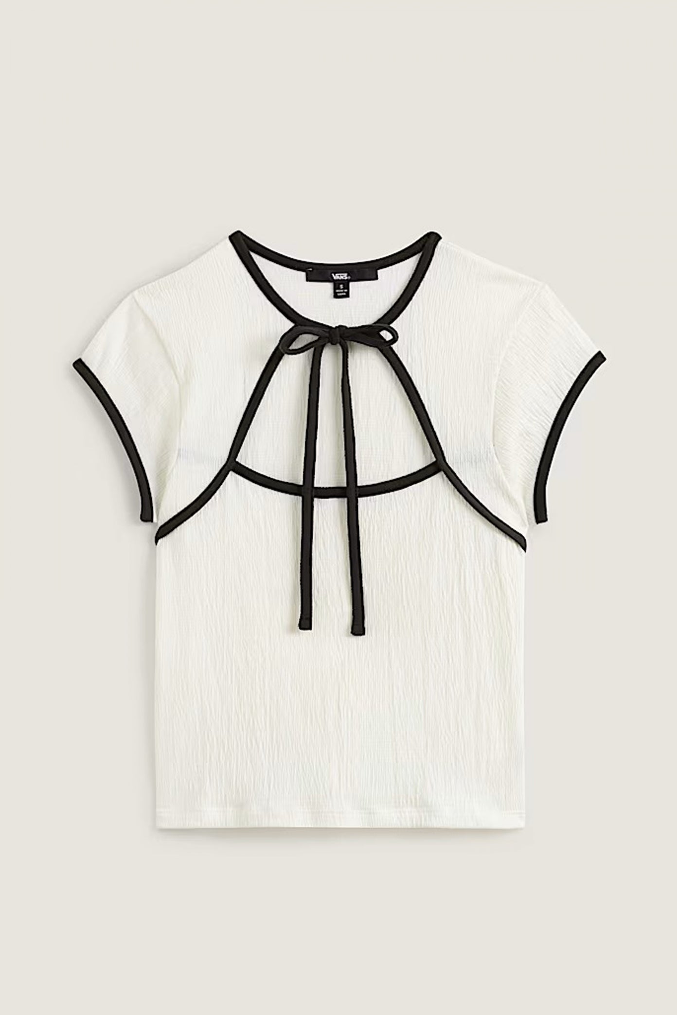 VANS KARI TIE NECK TOP CLAS en color BLANCO (1)