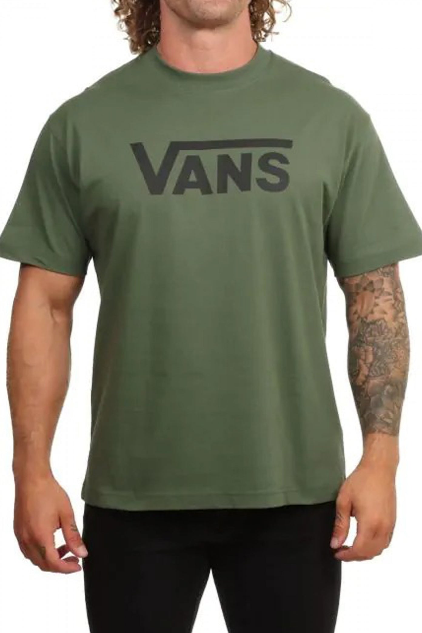 VANS CLASSIC SS TEE en color VERDE (1)