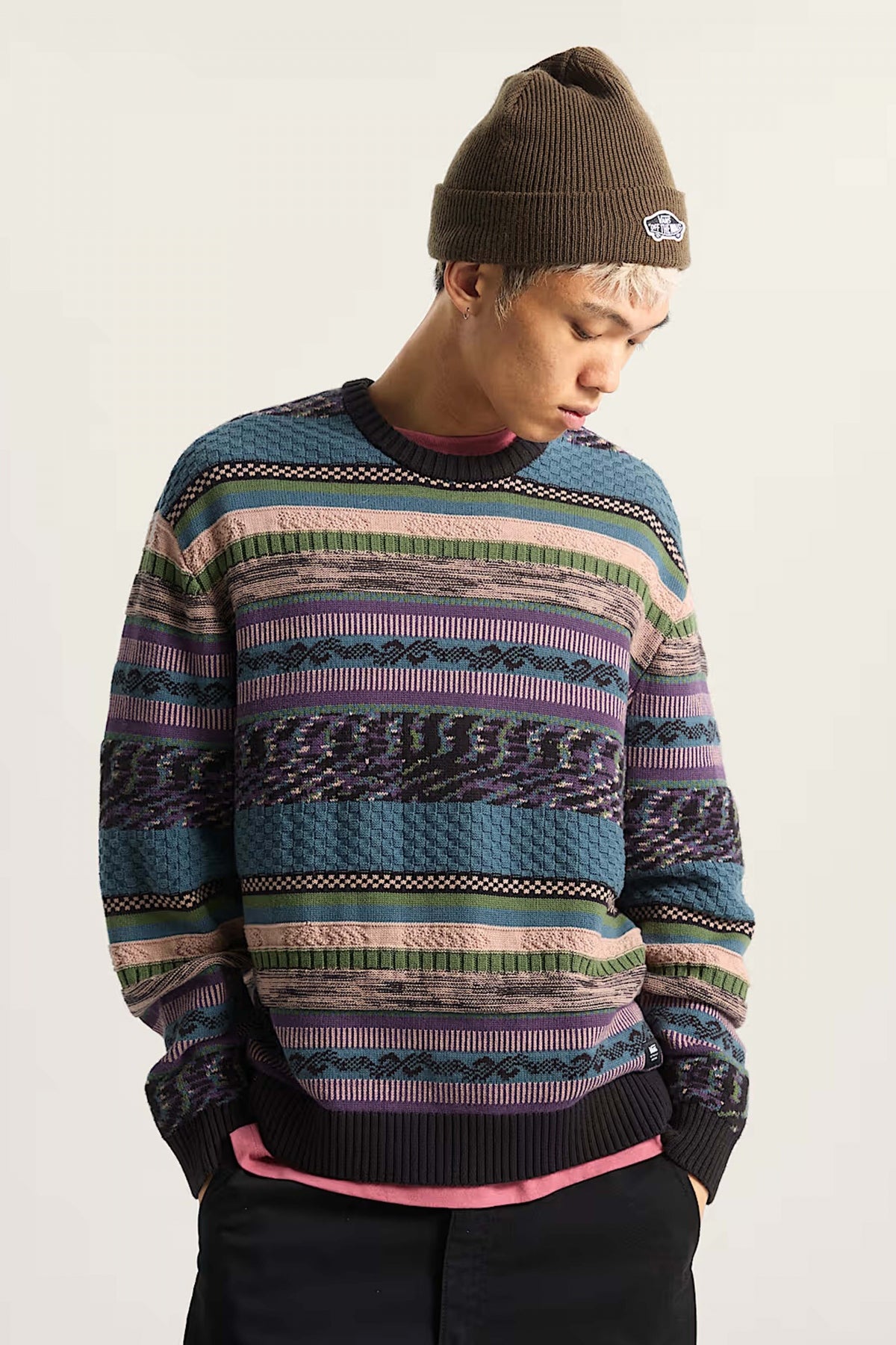 VANS BOYER CREW SWEATER en color MULTICOLOR (1)
