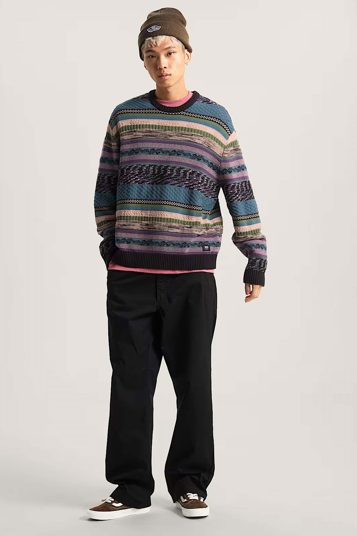VANS BOYER CREW SWEATER en color MULTICOLOR (4)
