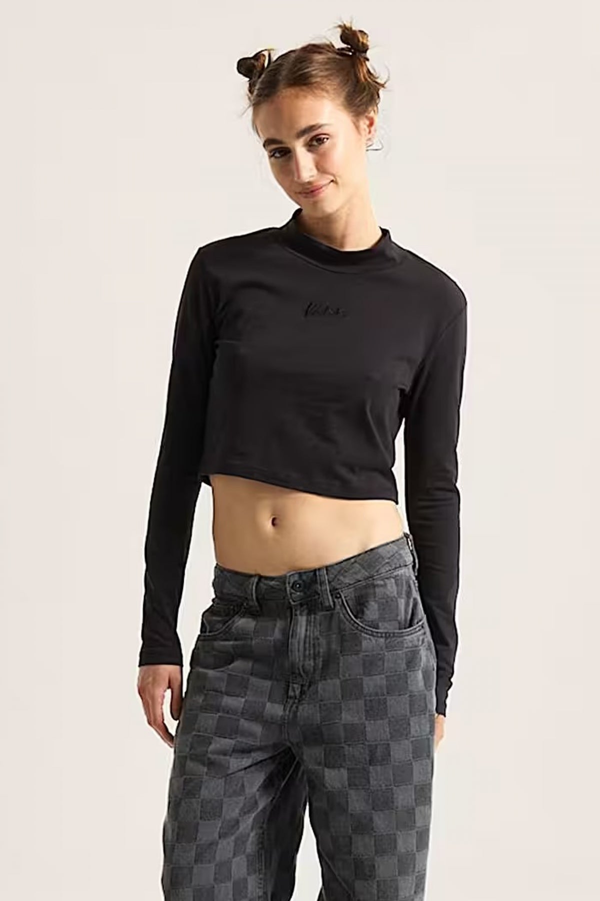 VANS SCRIPT MINI MOCK LS en color NEGRO (1)