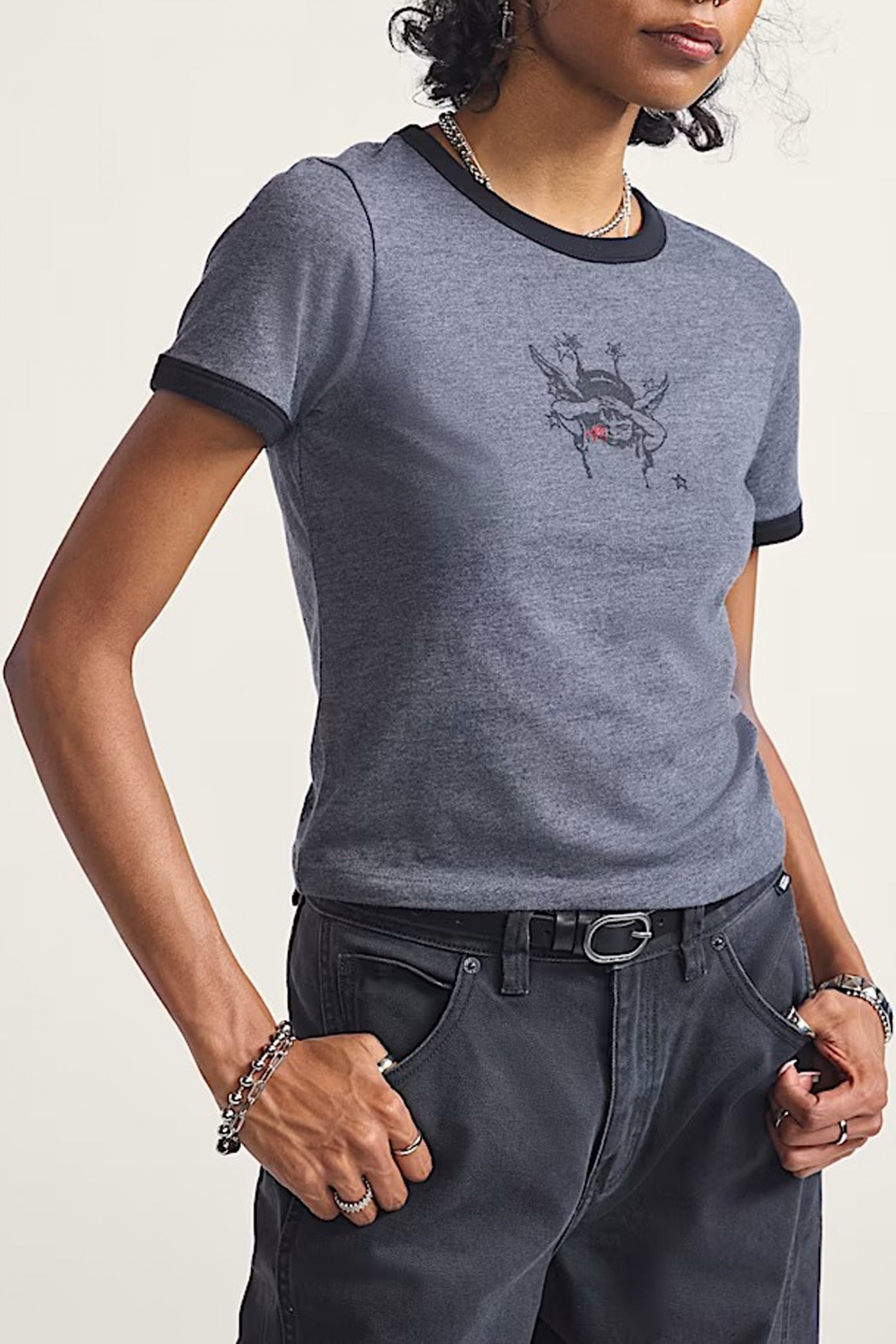 VANS CRUZING RINGER TEE en color GRIS (1)