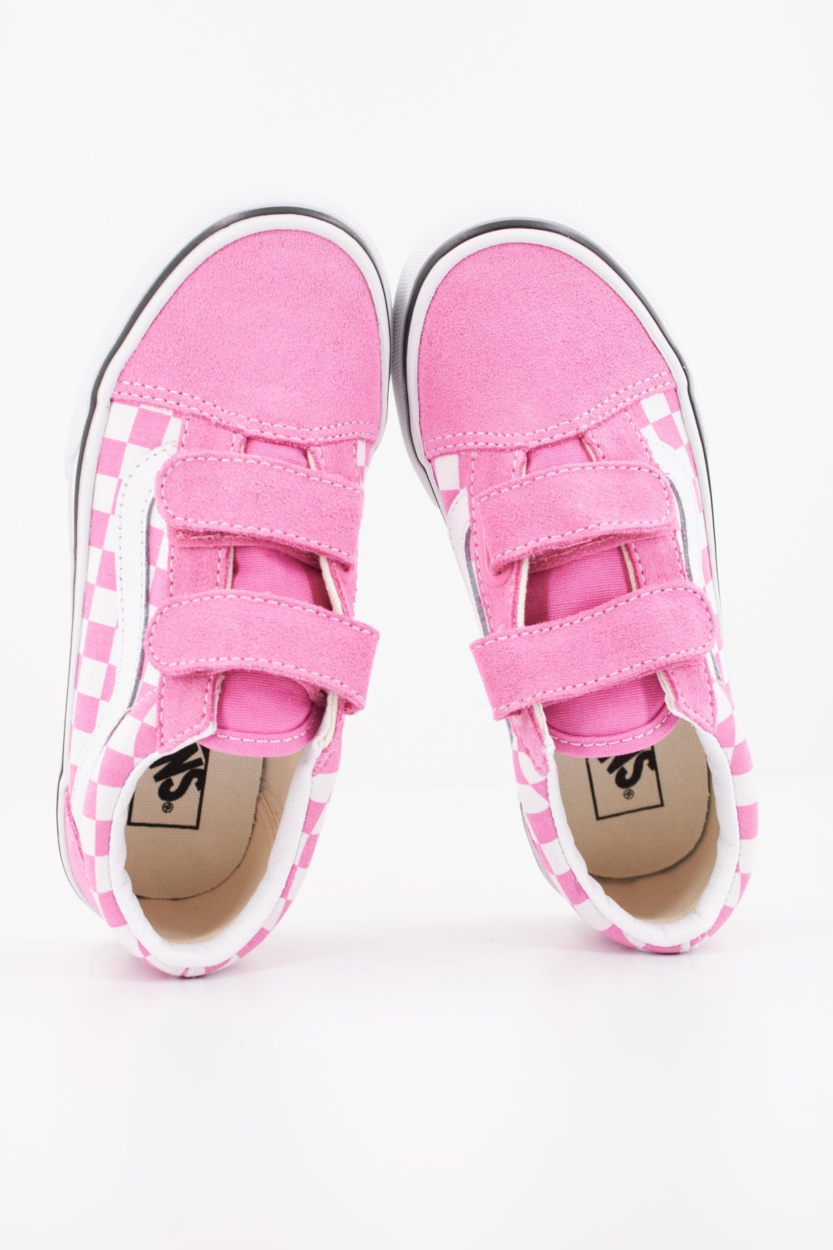 VANS OLD SKOOL V CHECKERBOA en color ROSA (3)