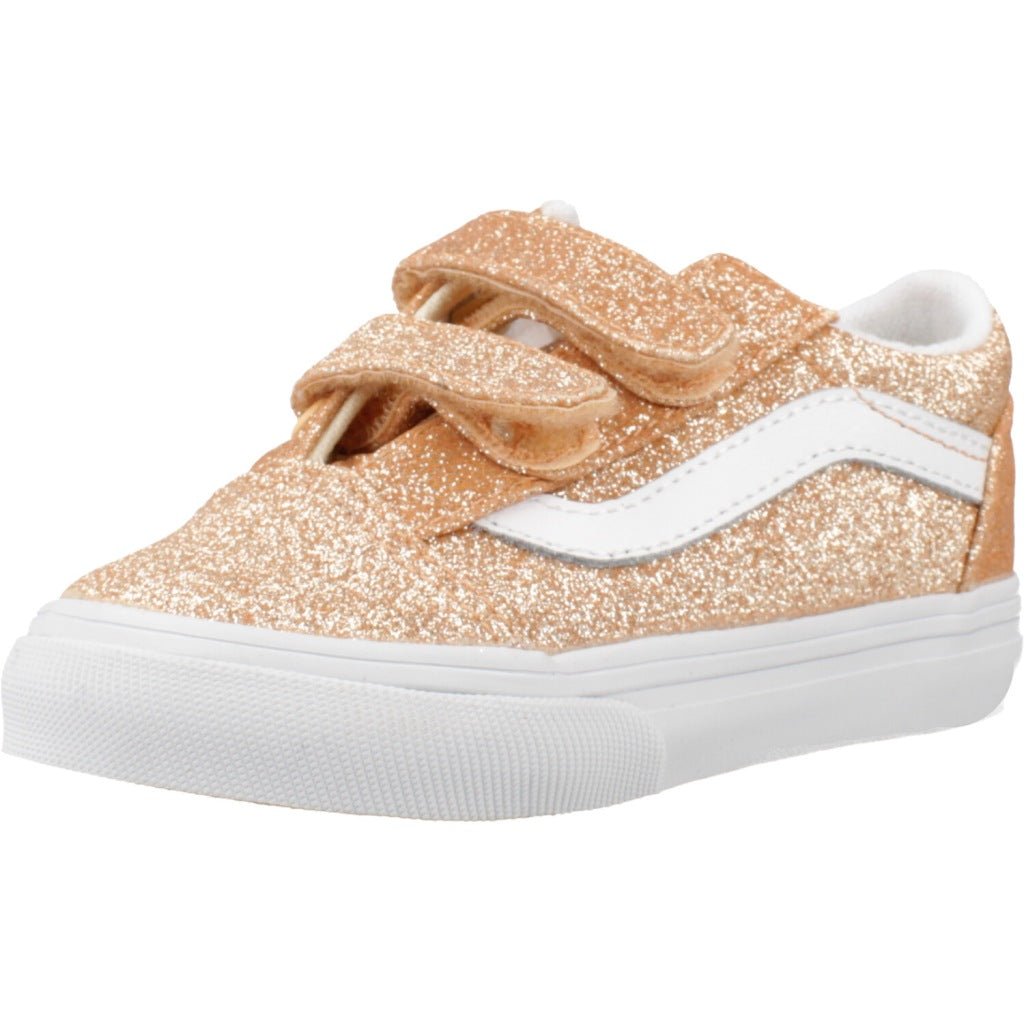 VANS OLD SKOOL V GLITTER en color NARANJA (1)