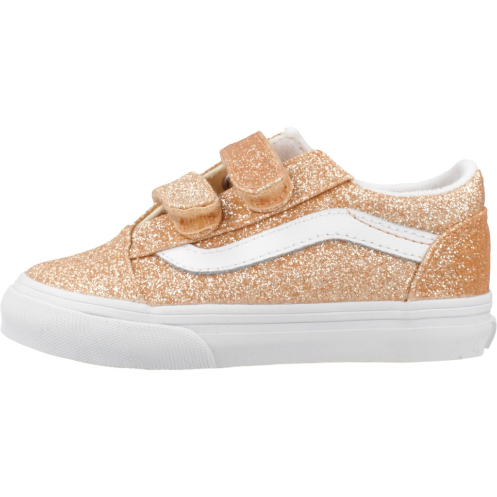 VANS OLD SKOOL V GLITTER en color NARANJA (2)