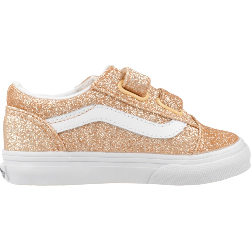 VANS OLD SKOOL V GLITTER en color NARANJA (4)