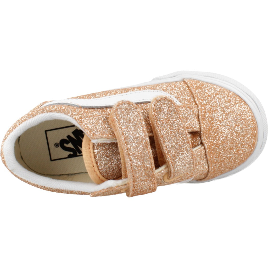 VANS OLD SKOOL V GLITTER en color NARANJA (6)