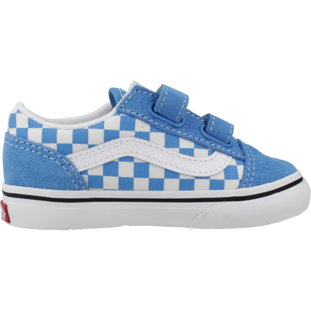 VANS OLD SKOOL V CHECKBOARD en color AZUL (4)