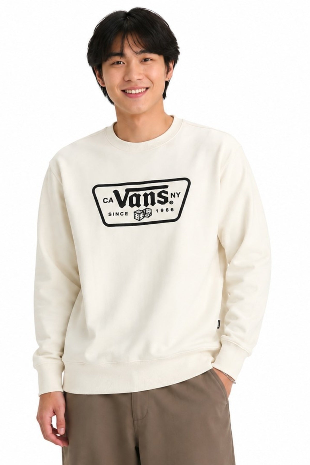 VANS VNWTRFS KNU PATCH CREW en color BLANCO (1)