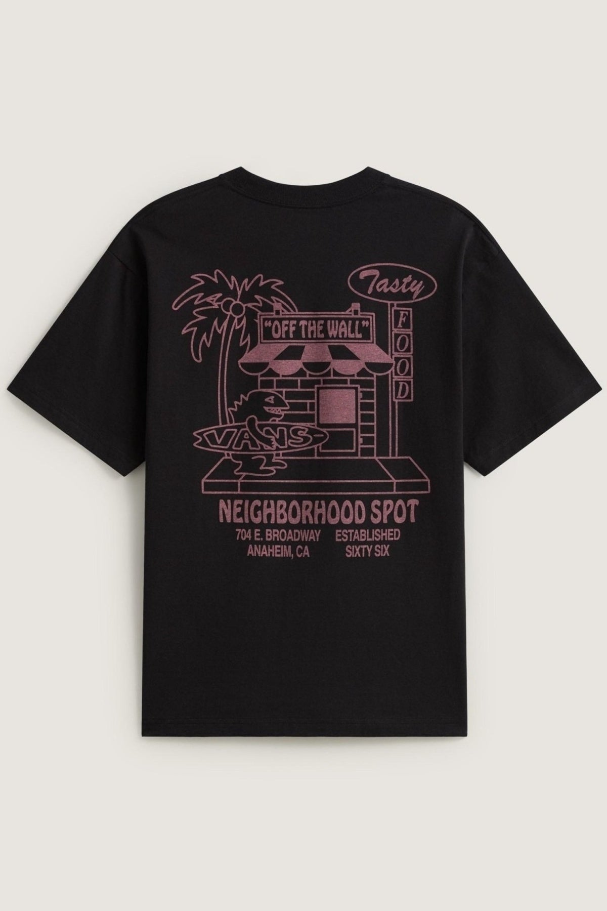 VANS VNBLK FOOD SPOT SS TEE en color NEGRO (2)