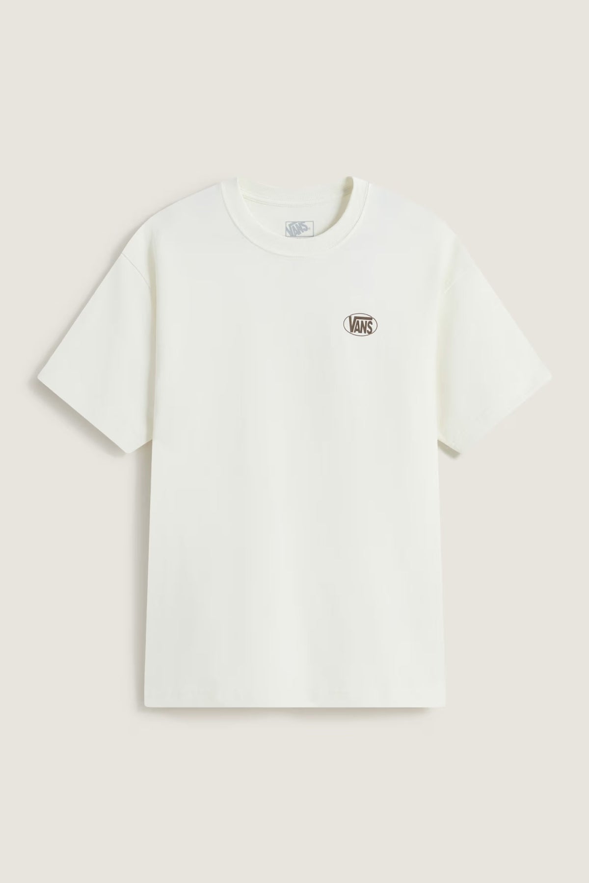 VANS VNFEFS OVAL LOGO LOOSE SS TEE en color BLANCO (1)