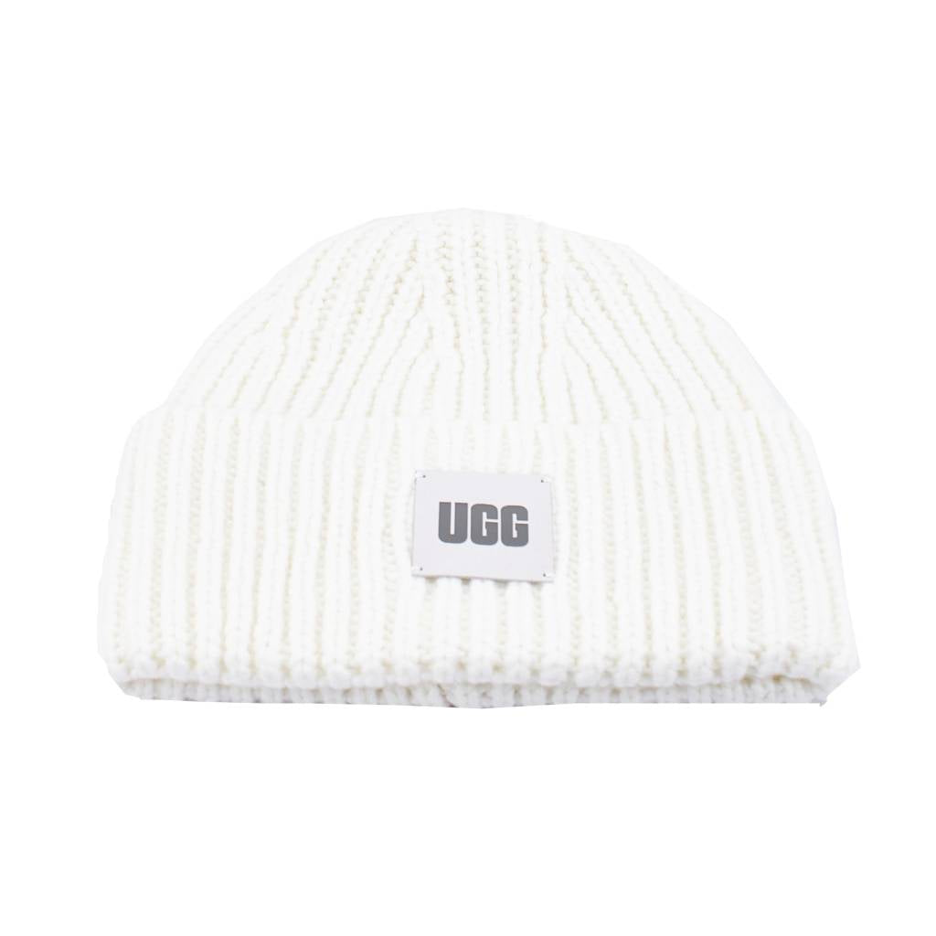 UGG W CHUNKY RIB BEANIE W LOGO en color BLANCO (4)