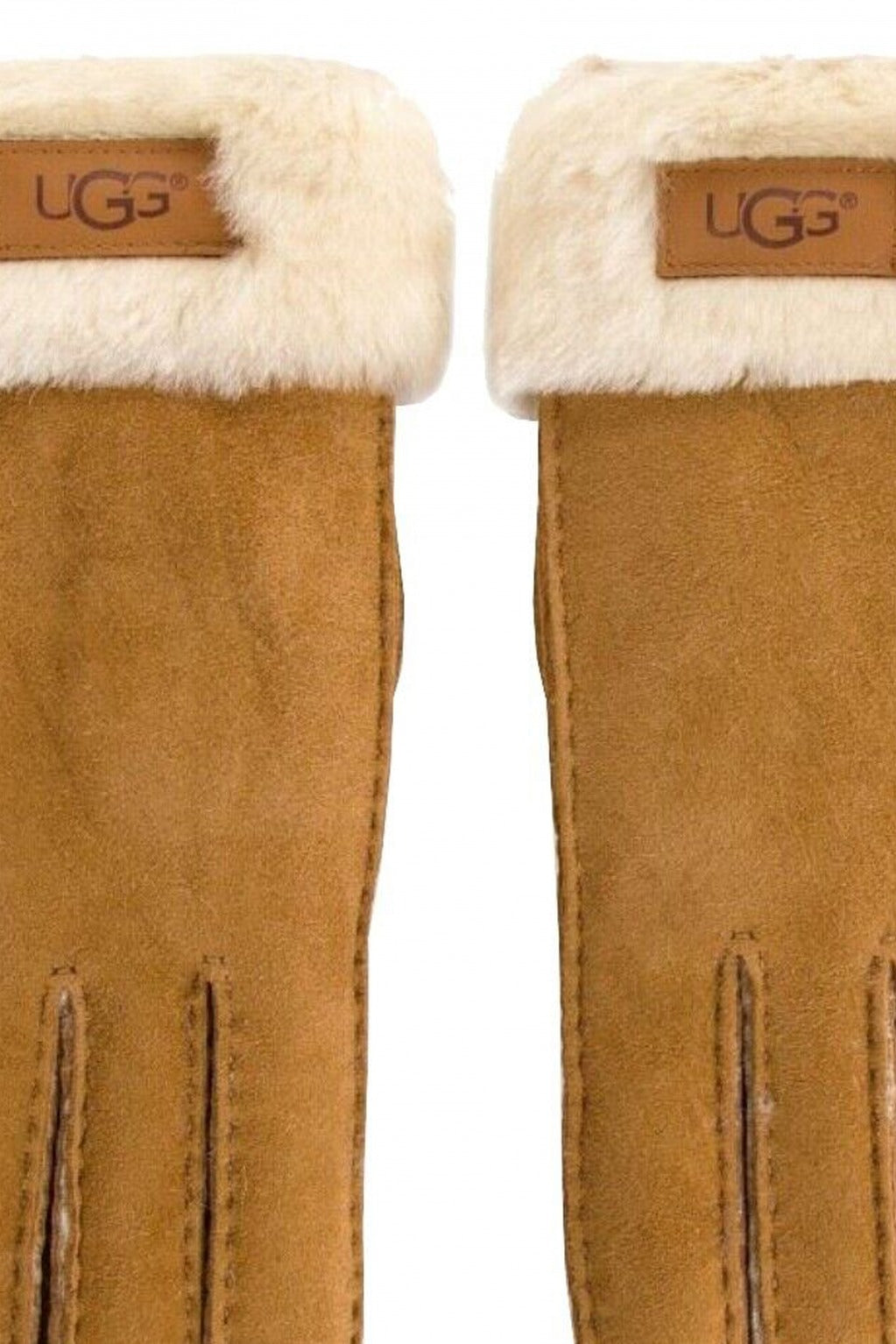 UGG W TURN CUFF GLOVE en color MARRON (3)