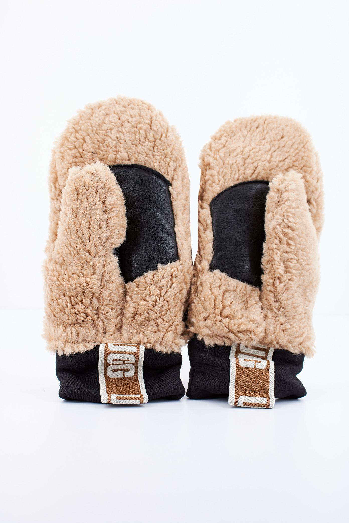 UGG W SHERPA MITTEN W LOGO TAPE en color MARRON (2)